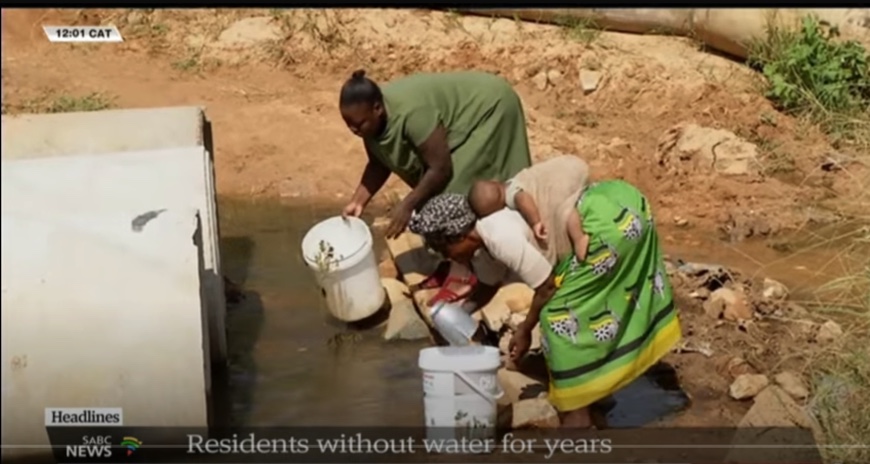 no piped water for 15 years